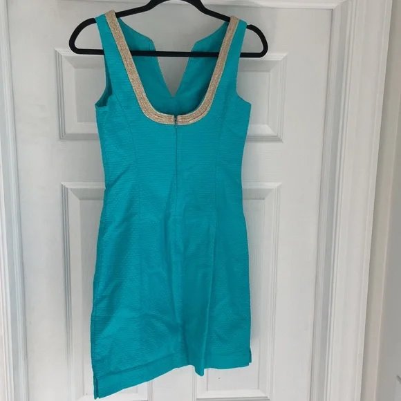Aqua Green Lily Pulitzer Shift Dress - Picture 5 of 7